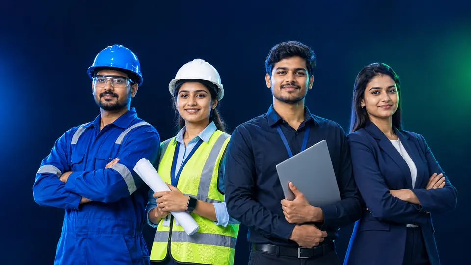 Skilled manpower staffing team for IT, manufacturing and construction roles